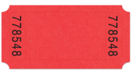 Roll Tickets: Single Roll, Red, 2,000 Individually Numbered Tickets main image